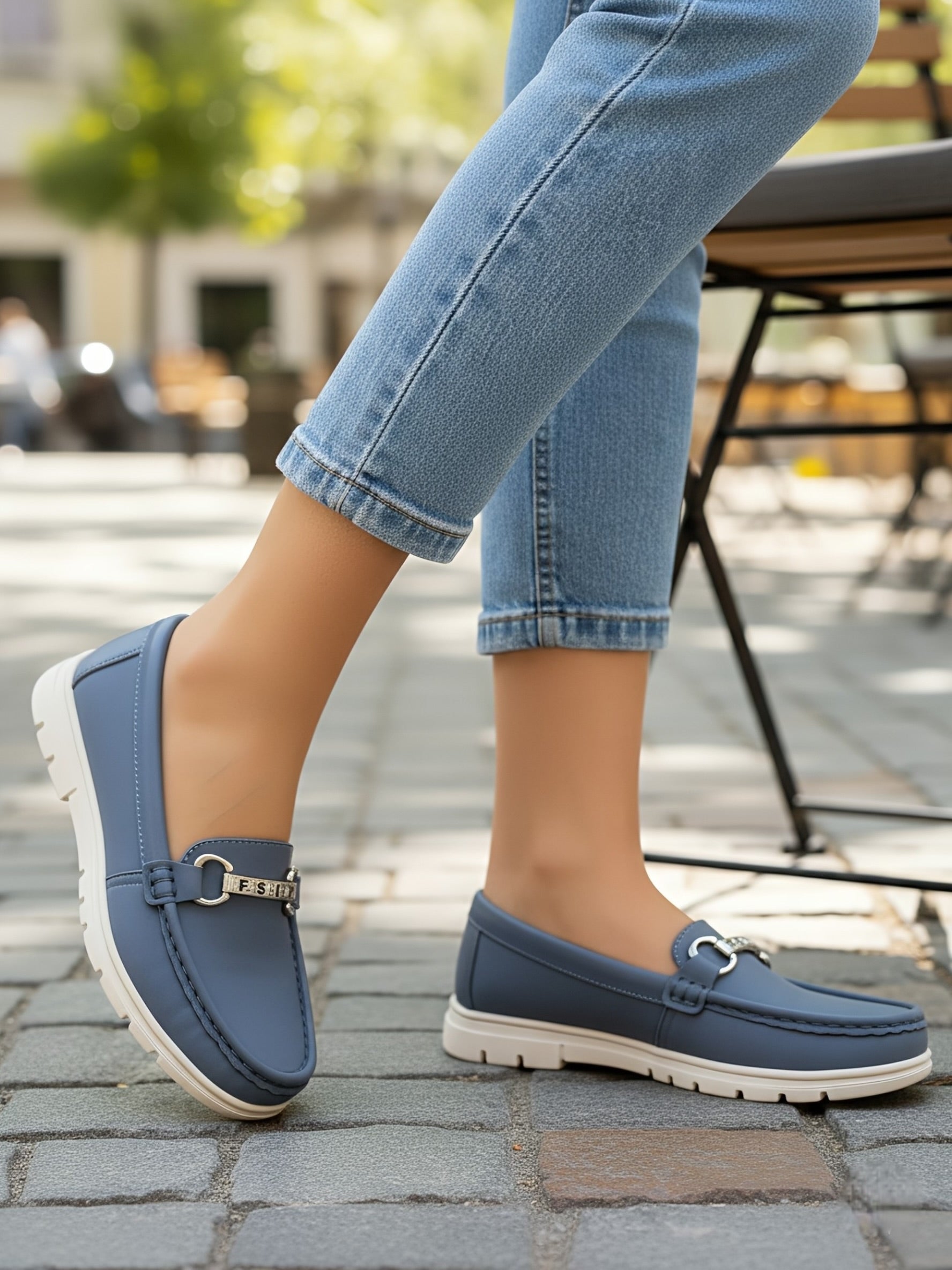 Olja Moccasins - Blue
