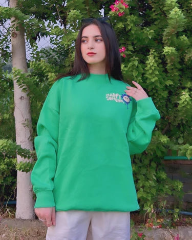 Makes You Smile Graphic Puff Oversized Sweatshirt