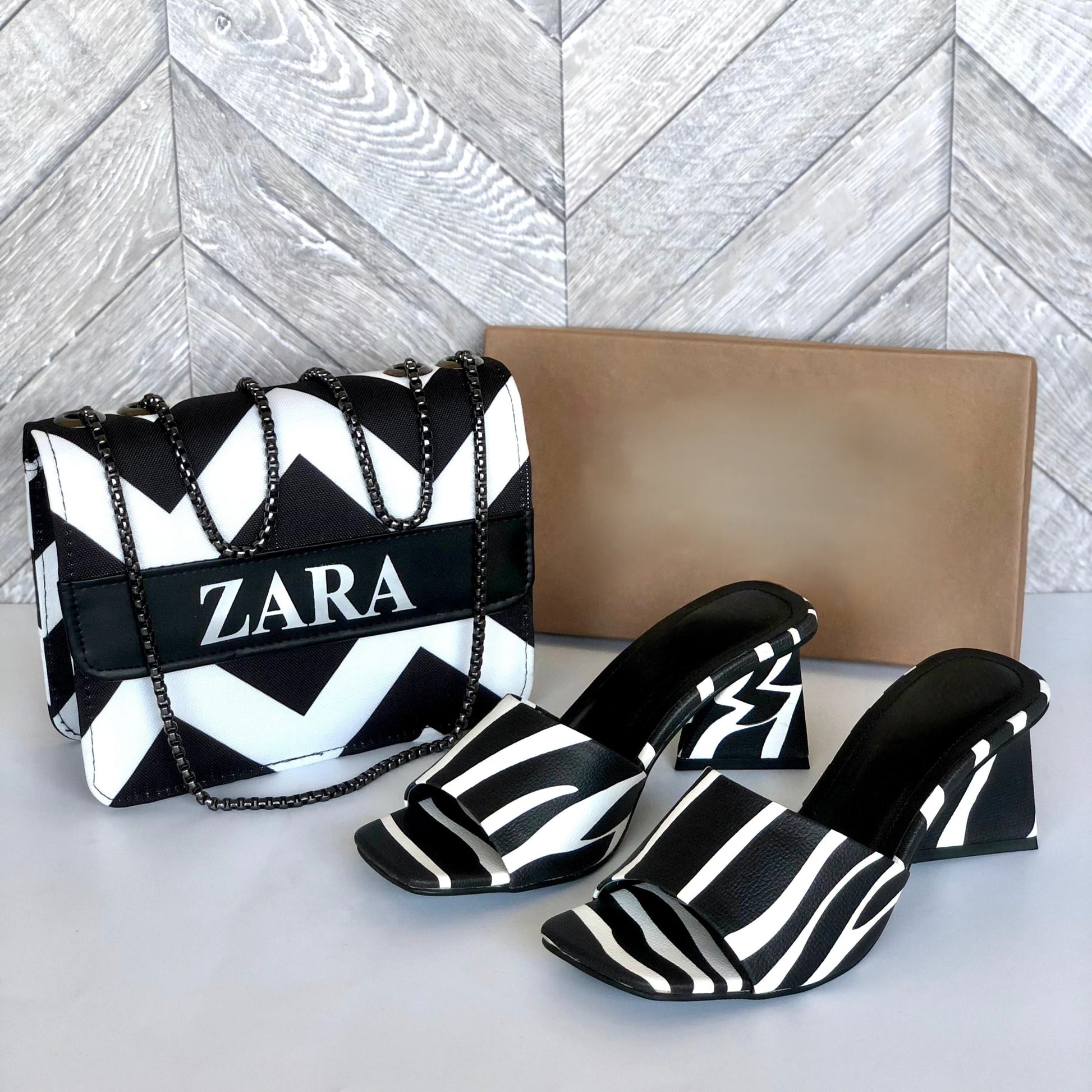 Zebra Triangle heel Combo