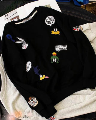 Baby Looney Tunes Characters Graphic Sweatshirt Black