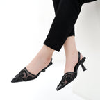 Wren Pearl Embroidery Black