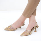 Wren Pearl Embroidery - Golden