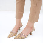 Wren Pearl Embroidery - Golden