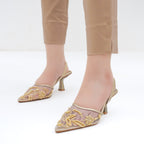 Wren Pearl Embroidery - Golden