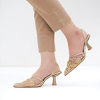 Wren Pearl Embroidery - Golden