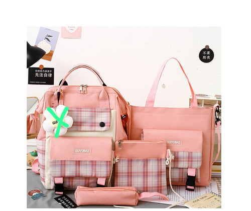 4 Piece BAG Pack Pink - Breakin.pk