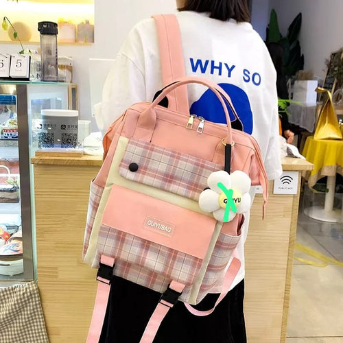 4 Piece BAG Pack Pink - Breakin.pk