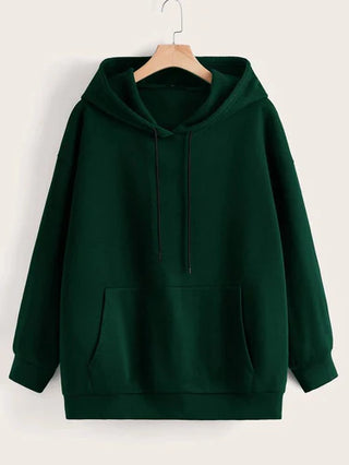 Dark Green Solid Pull Over Hood