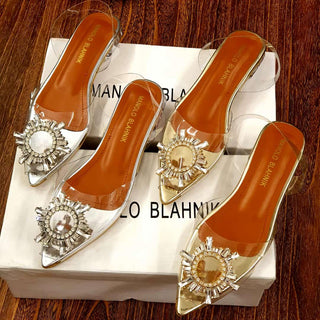 Transparent cinderella flat available in 2 amazing colours - Breakin.pk